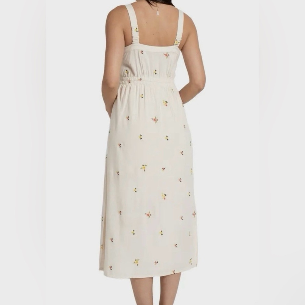 Seraphine cannon embroidered button down midi maternity dress - Picture 2 of 6